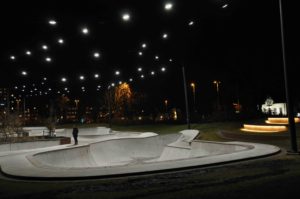 Söderlyckan Skatepark i Lund. Ljusdesign Bertil Göransson