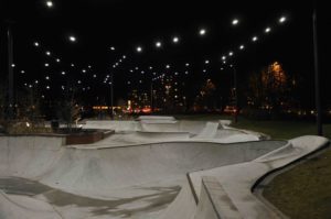 Söderlyckan Skatepark i Lund. Ljusdesign Bertil Göransson